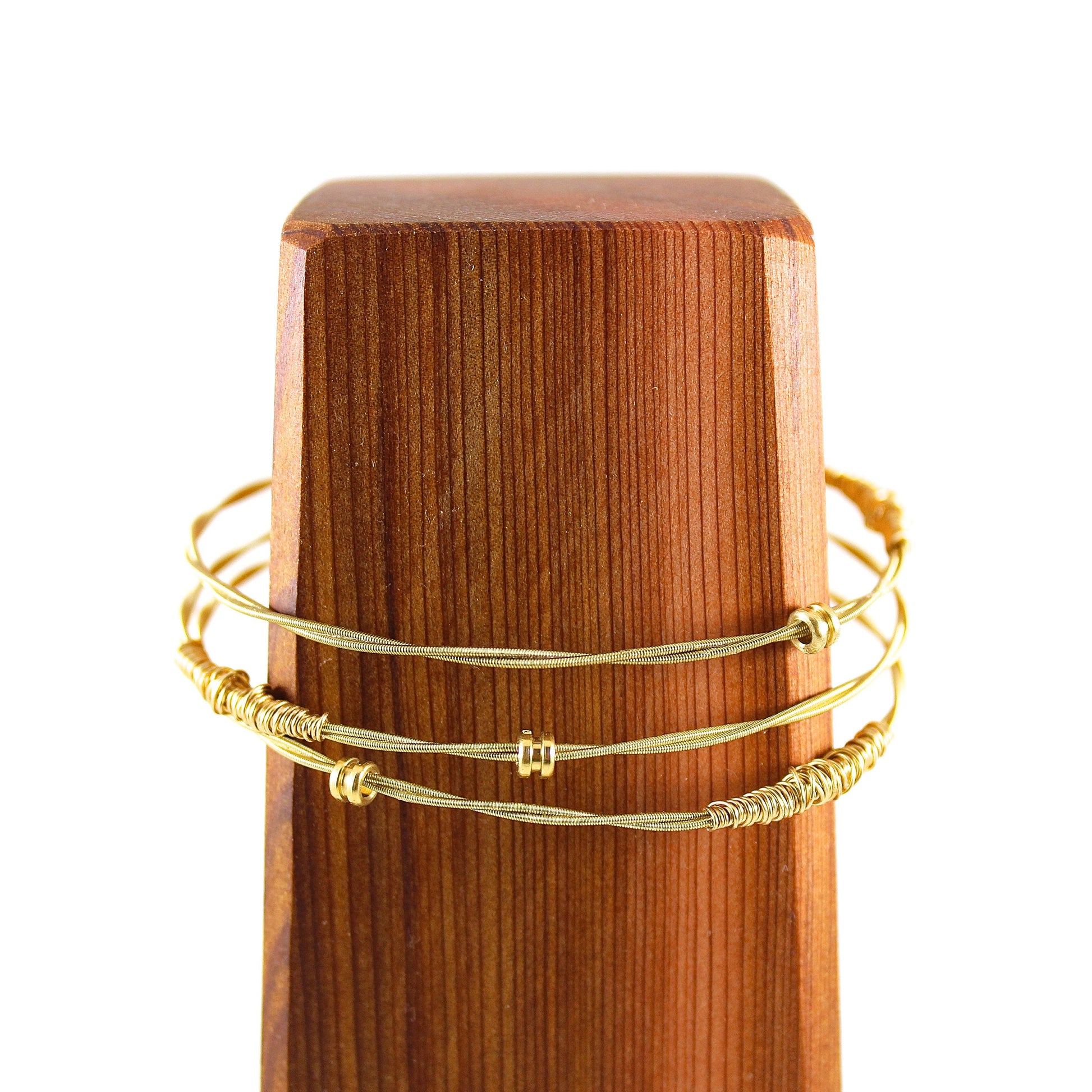 Recycled Guitar String Bangles-Choose Gold, Silver or Rose Gold- Upcycled, Eco-Friendly, Stackable Lightweight, Mix-n-Match