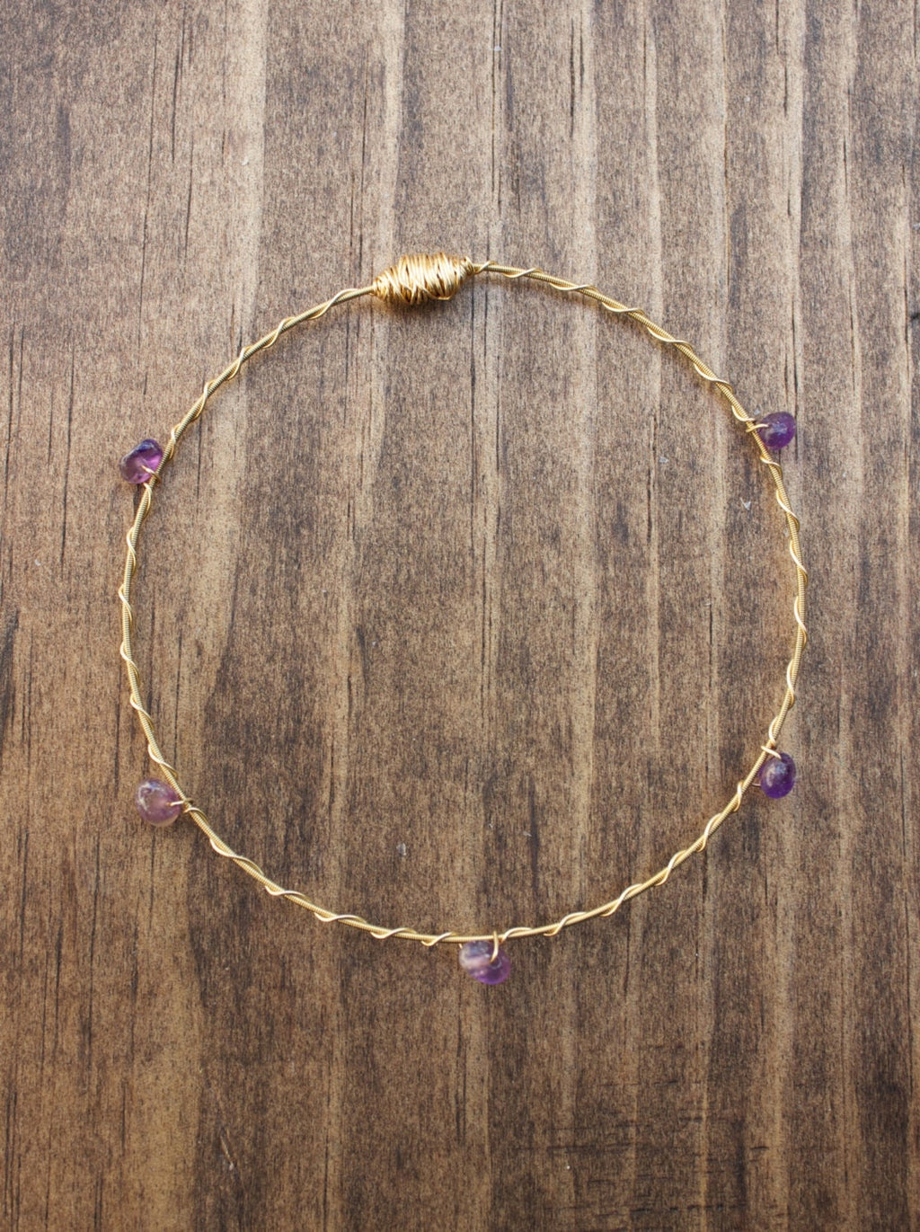 SALE! 6pc Recycled Guitar String Gemstone Bangle Set (Choose Stones) Birthstone- Fall or Winter Colors