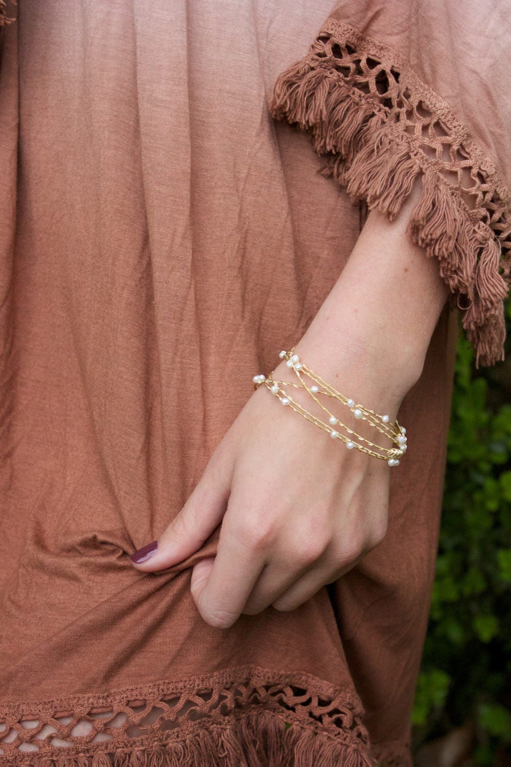 Birthstone of the Month Bangles- Made with Recycled Guitar Strings. Choose your favorite stones!