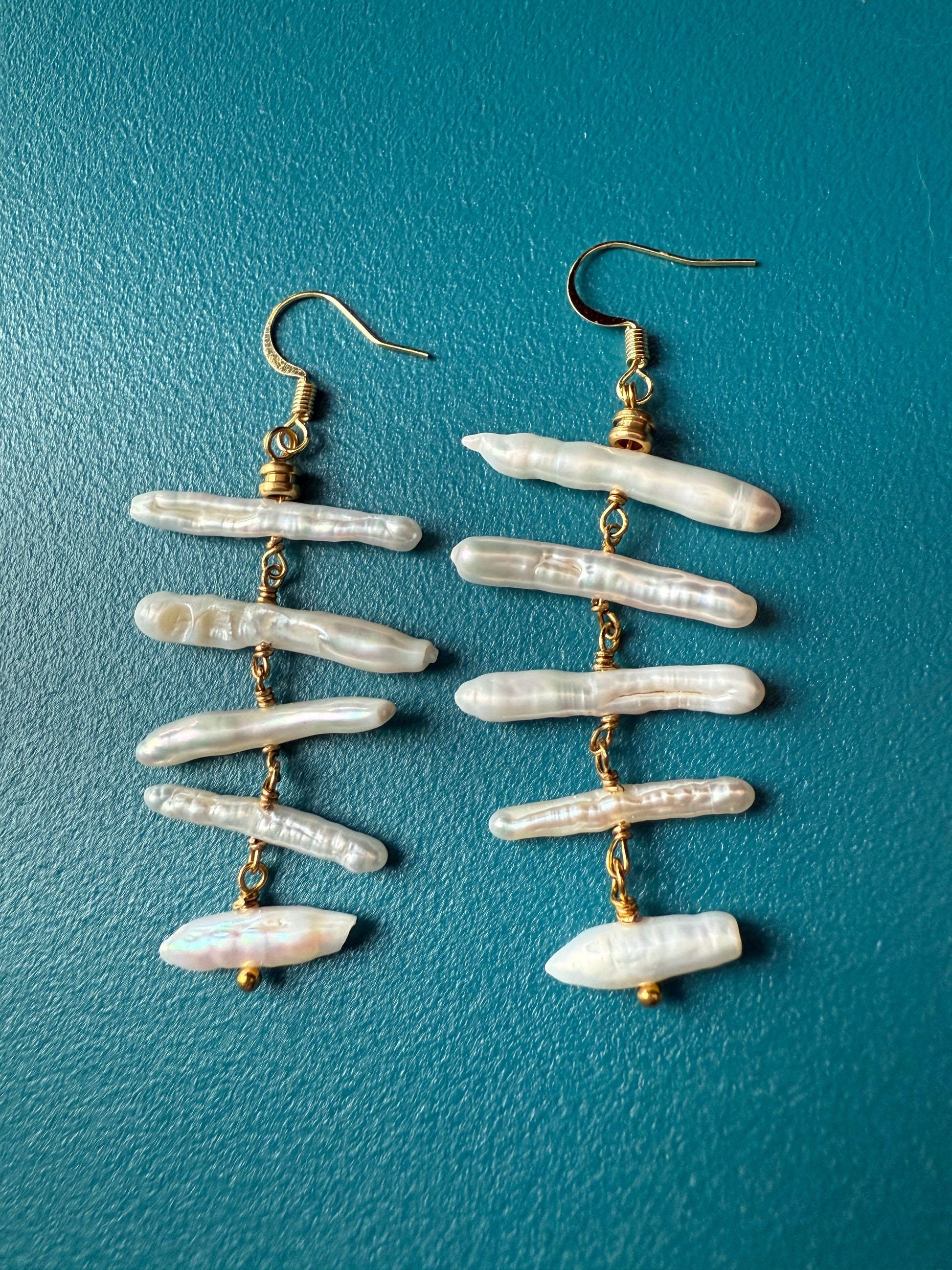 Pixie Stix Pearl Earrings
